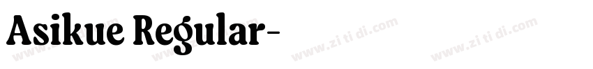 Asikue Regular字体转换